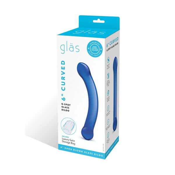 Glas 6" Curved G-Spot Glass Dildo