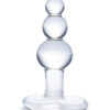 Glas 4" Beaded Glass Plug - Clear - Image 4