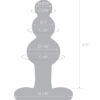 Glas 4" Beaded Glass Plug - Clear - Image 3