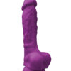 Colours Pleasures 7" Dong w/Suction Cup - Purple - Image 3