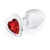 Crystal Desires Glass Heart Gem Plug Medium - Red - Image 3