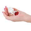 Crystal Desires Glass Heart Gem Plug Medium - Red - Image 4